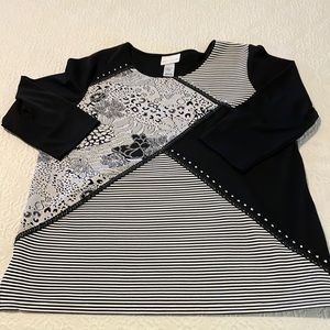 Alfred Dunner Black and WhiteTop